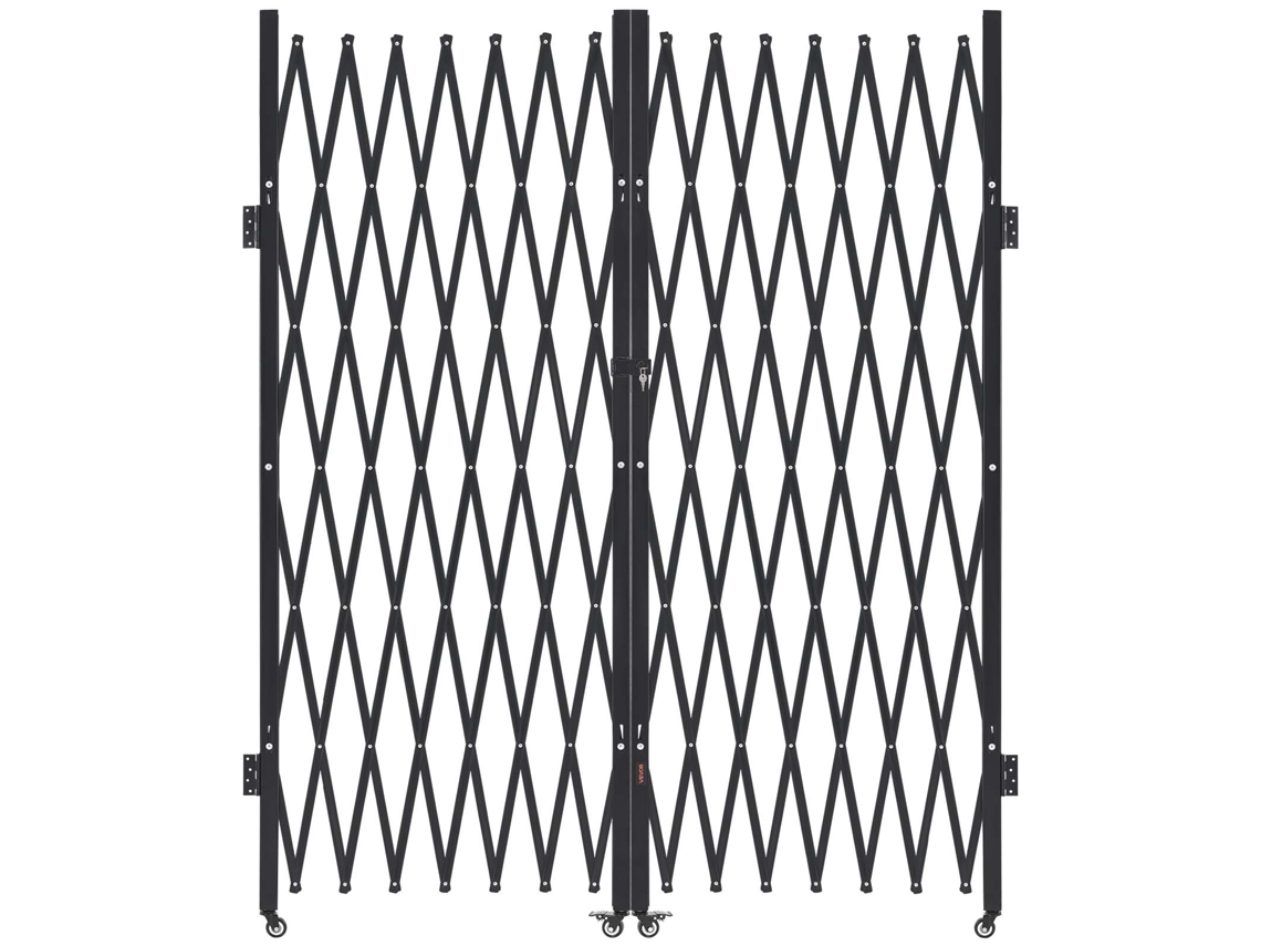 Porta de segurança dupla Vevor com data em tesoura, 145,67 x 86,81 polegadas (C x A)
