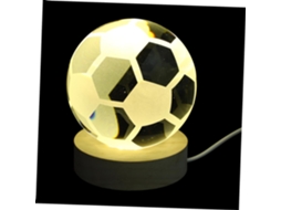 Luminária noturna infantil Sewroro com bola de cristal 3D e base.