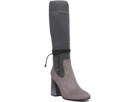 Botas de Mulher JUSTINREESS ENGLAND Pele Cinzento (41)