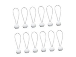 Pacote Com 50 Cordas Elásticas Brancas Com Bolas, Tiras Elásticas De 20 Cm.