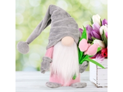 Boneca Gnome Sem Rosto com Buquê de Tulipas para Mãe