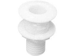 Thru-Hull com Flange Nivelado e Espiga de Mangueira Branco 18 Mmnuova Rade