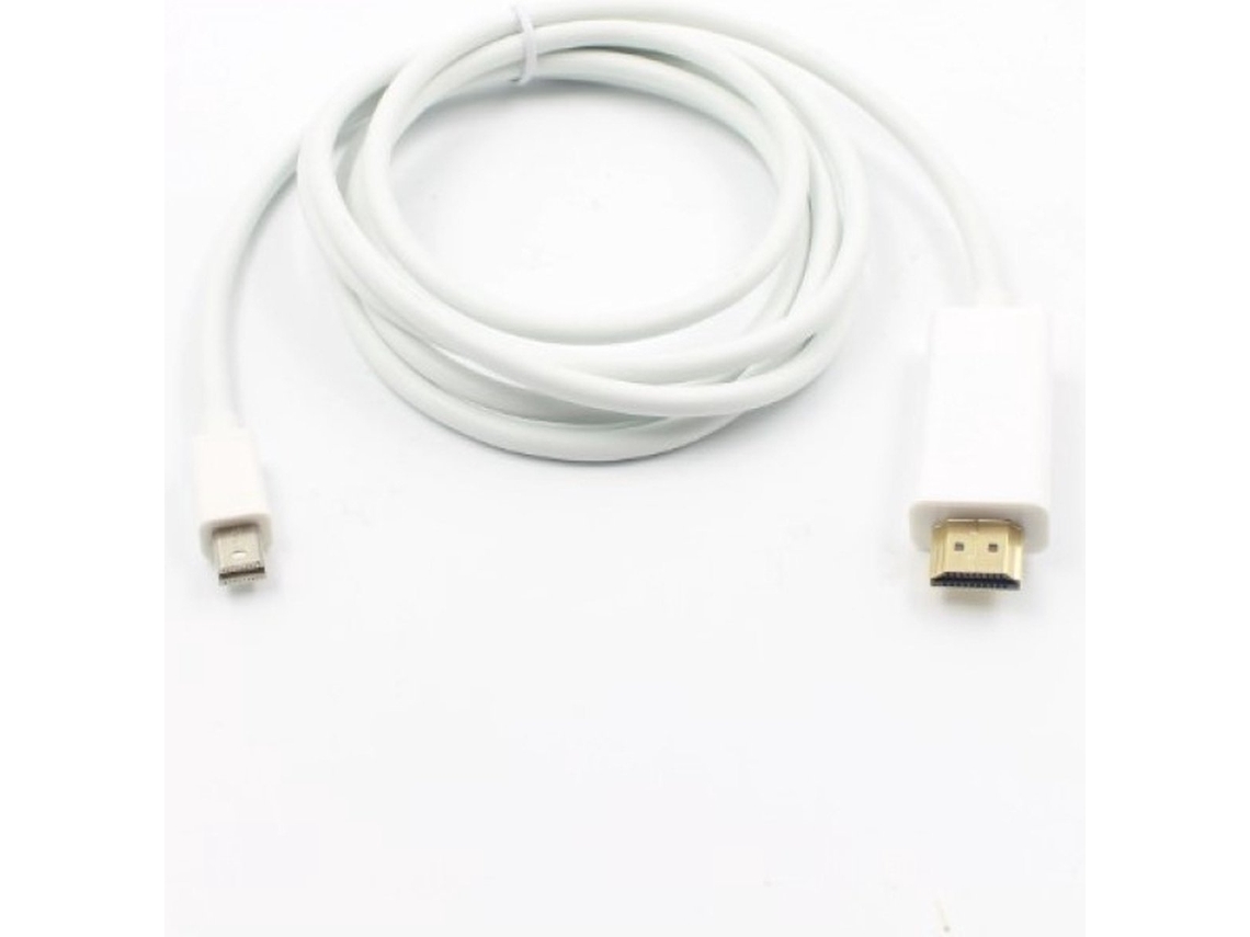 Cabo Mini Displayport para Hdmi 1,8 Metros Branco AQUAFORGE