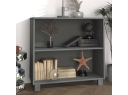 Vidaxl Aparador Hamar 85x35x80 Cm Pinho Maciço Cinza-escuro