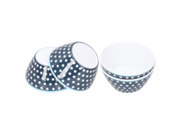 4pcs Bacia de Salada S/MARCA 6 polegadas porcelana imitida melamina padrão azul escuro anti queda