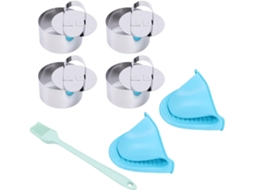 Conjunto De Formas Para Mousse Em Aço Inoxidável Zunate