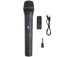 Aetheria microfone Sem Fio Vhf Profissional de Mão Usb Plástico Abs Preto Plug And Play