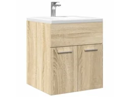 Vidaxl Armário Lavatório Wc 41x38,5x46cm Deriv Madeira Carvalho Sonoma