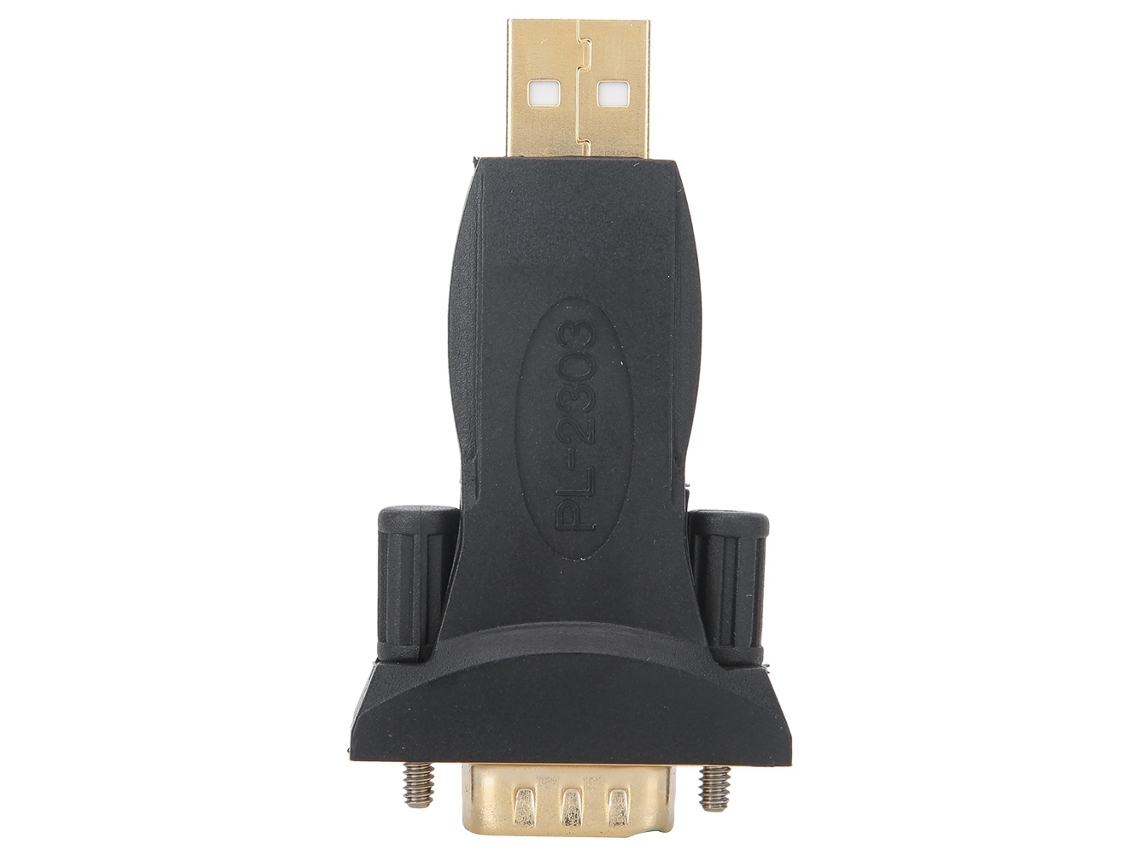 Conector Adaptador Usb2.0 Para Rs232 Macho Com Placa De Ouro, Encaixe Em Abs E Chip Mini Pl2303