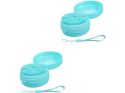 Conjunto De 2 Escovas Banho Silicone Macio Packove Com Corda, Escova Corporal Ergonômica Para Massagem E Limpeza