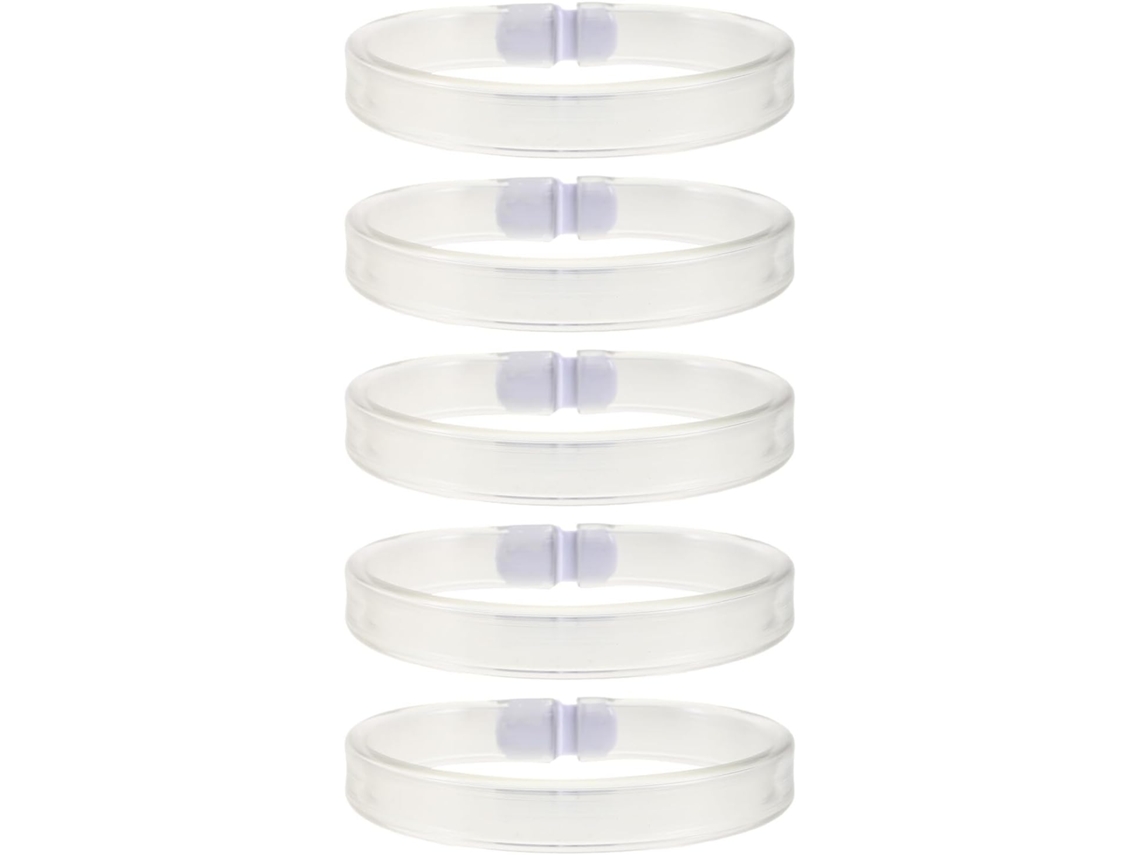 Pulseira Tubular Amarela Para Identificação Hospitalar, Pacote Com 5 Unidades