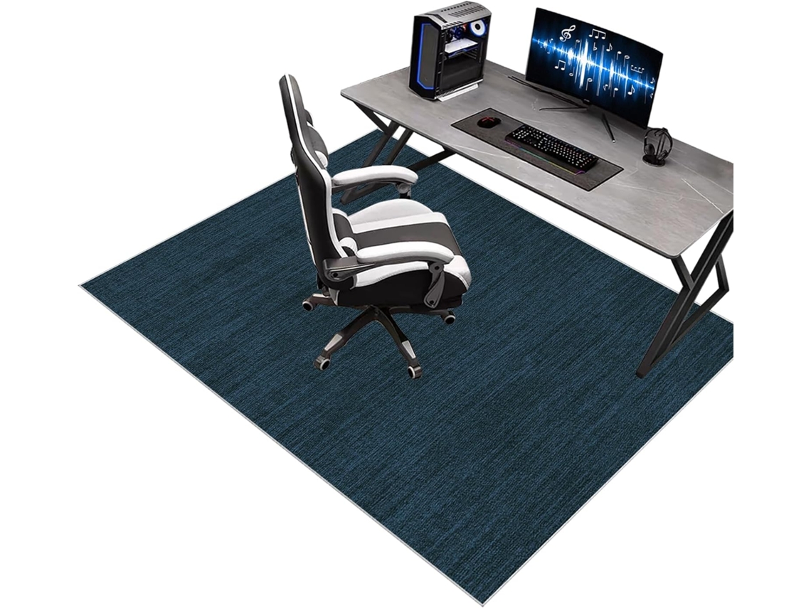 Tapete Cadeira Protetor Piso Escritório Antiderrapante 70 X 90 Cm Madeira Gamer,