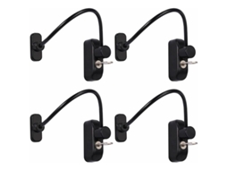 Trava De Janela Lurelia, Pacote Com 4, Para Janela Upvc, Para Ventilação, De Aço Inoxidável, De Alumínio, Preto, 185 Mm