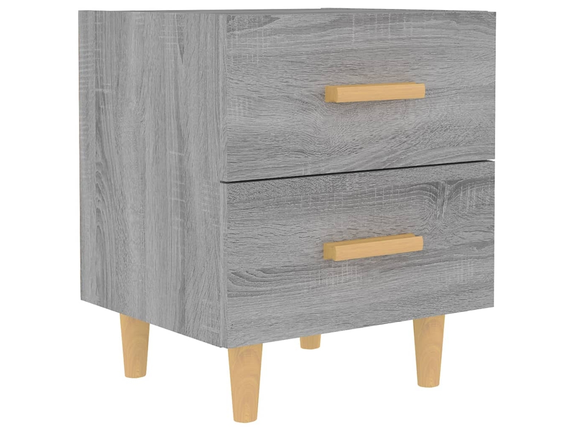 Bed Cabinet, Bed Cabinets Vidaxl Cinzeto Madeira Processada (n/a)