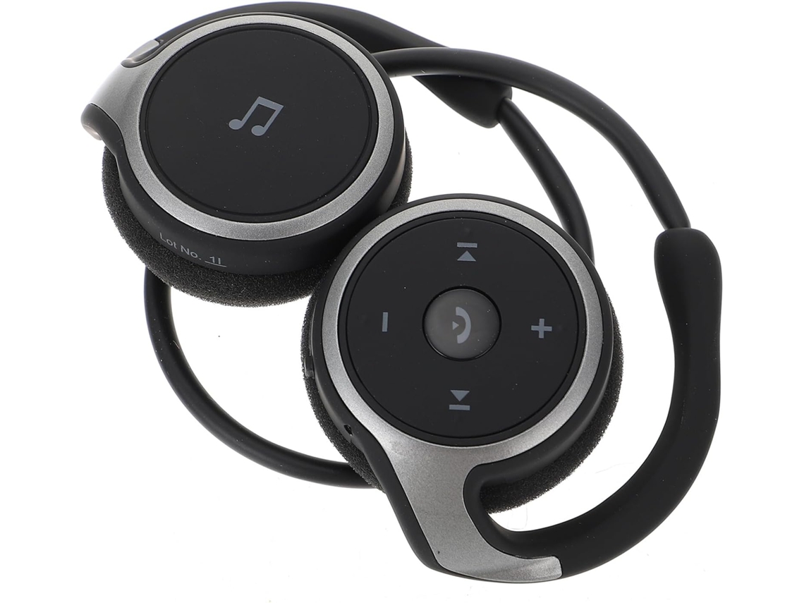 Fones de ouvido Semi Fio Light com microfone, modelo compacto.
