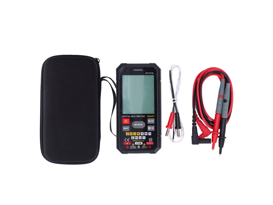 Multímetro Digital Smart Mini HT127A Pocket Voltmeter com LCD Colorido