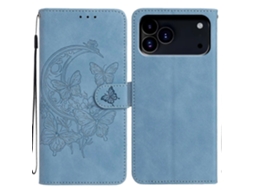 Capa De Celular De Couro Com Estampa De Dança De Borboleta Ao Luar