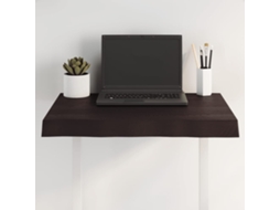 Vidaxl Tampo De Mesa Com Bordas Vivas Maciço Tratado Castanho-escuro