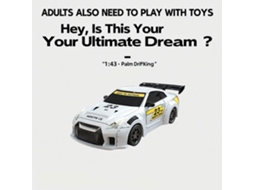 Miniatura de Carro de Drift Rc Greys916 Rtr 1/43 2.4g 4wd Drift Rc Carro Giroscópio Luz Led Alta Velocidade On road Presente Meninos MDUG