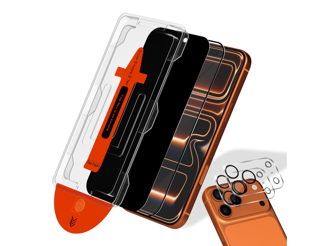 Kit 2 Telas E Lentes Privacidade Transparente Compatível Com Iphone 17