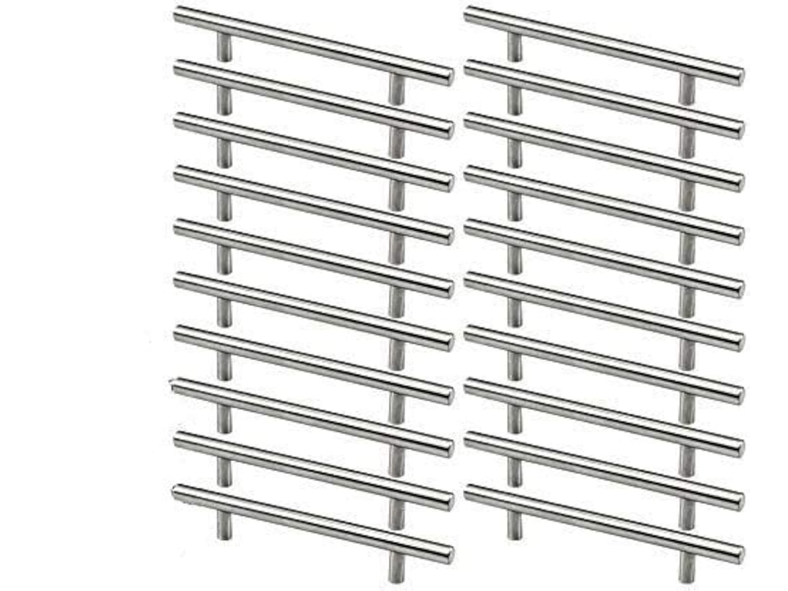 20 Puxadores De Cozinha Em Aço Inoxidável Escovado,espaçamento De 128mm,para Portas De Armário Btforus