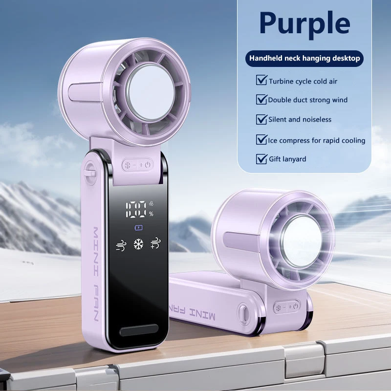 Ventilador de turbina MDUG, resfriamento, alta velocidade, USB, display LED, anticongelante
