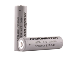 2 Unidades de Bateria Radiomaster 3.7v 18650 3200mah para Transmissores de Rádio Radiomaster Gx12 Pocket Tx16s Boxer Tx12 Mt12 MDUG