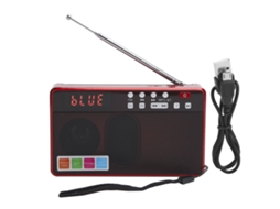 Aetheria rádio Portátil Fm Bluetooth com Antena Telescópica 87.5 108 Mhz Player de Música