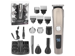 Afeitadora De Barba E Cortador De Cabelo Recarregável Sem Fio Impermeável Precisão Alta Conjunto Multifuncional