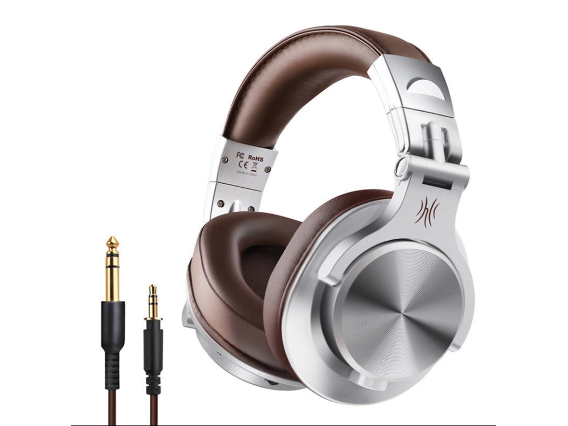 Fones de Ouvido Sem Fio ONEODIO A70 Bluetooth Brown .