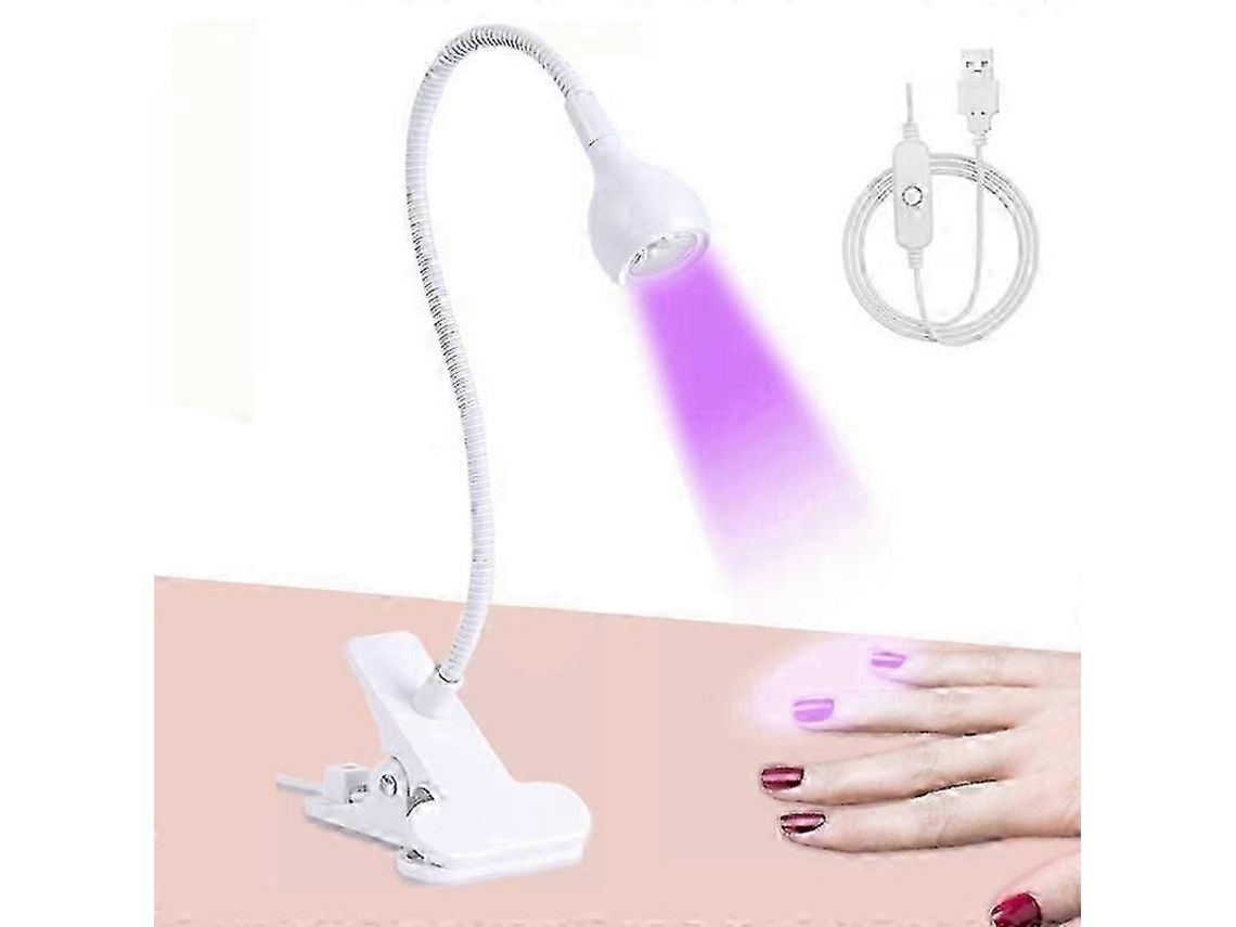 Uv Nail Polish Curing Lamps, Gel Gooseneck Lamp 3w 5v Light With Clip Professional D Ryer For Curi GOKOCO