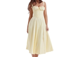 2026 vestido Sundress Sem Mangas com Tirantes, Estampa Fashion e Cordão de Calcinha para Mulher