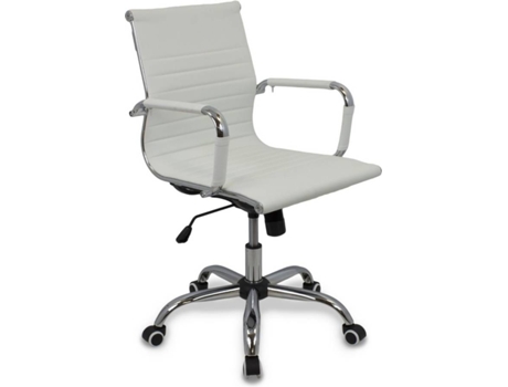 Cadeira de Escritório Operativa DUDECO WordPro S Branco (Braços Fixos - Pele Sintética)