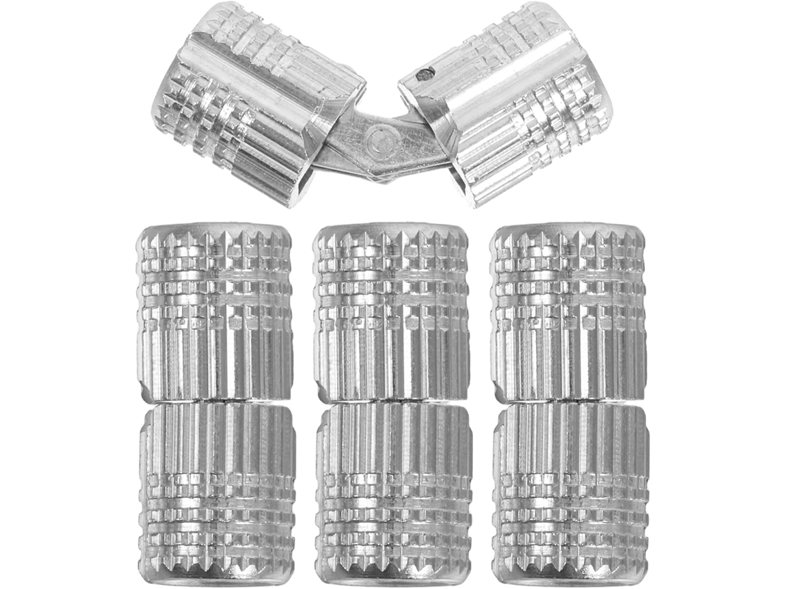 Partykindom Conjunto De 4 Dobradiças Latão Ocultas Com Encaixe 8mm Para Portas Armário, Com Ângulo De Abertura 180°