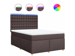 Box Spring Bed, Box Spring Beds Vidaxl Marrom Tecido (160 X 200 Cm)