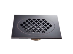Ralo de piso em latão 15x15 cm para banheiro com filtro duplo anti-entupimento e anti-insetos