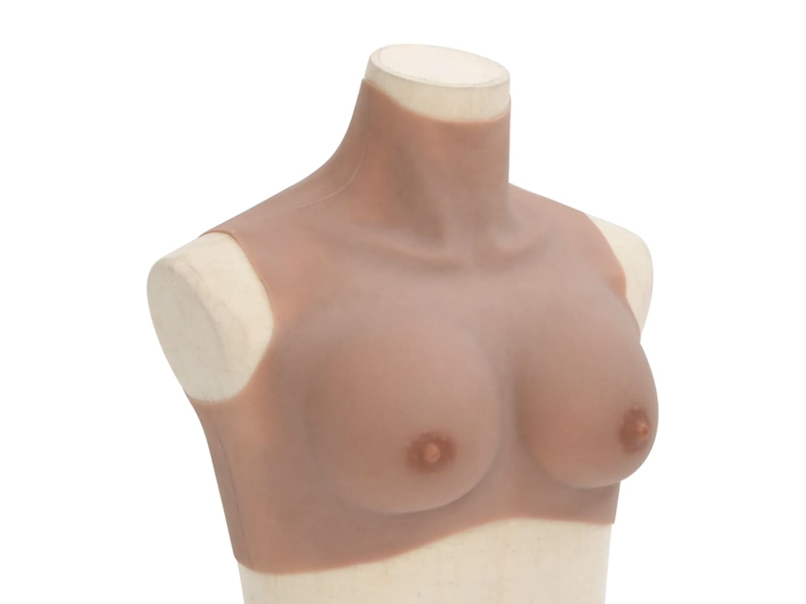 Vidaxl Peitoral De Silicone Bronzeado Copa B