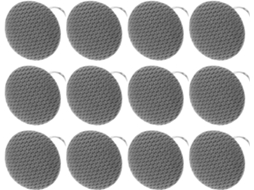 Osaladi 12-pinos Metálicos Para Saia De Cama Com Revestimento Em Tecido Cinza Escuro, 17mm De Diâmetro, Pinos Para