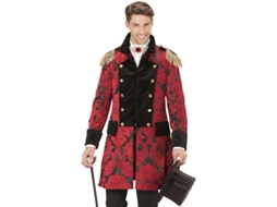Casaco jacquard vintage vermelho para homem