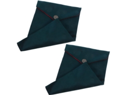 Bolsa organizadora acolchoada para Bíblia Alipis Veludo, verde-escura, 2 peças, bolsa grande para textos religiosos.