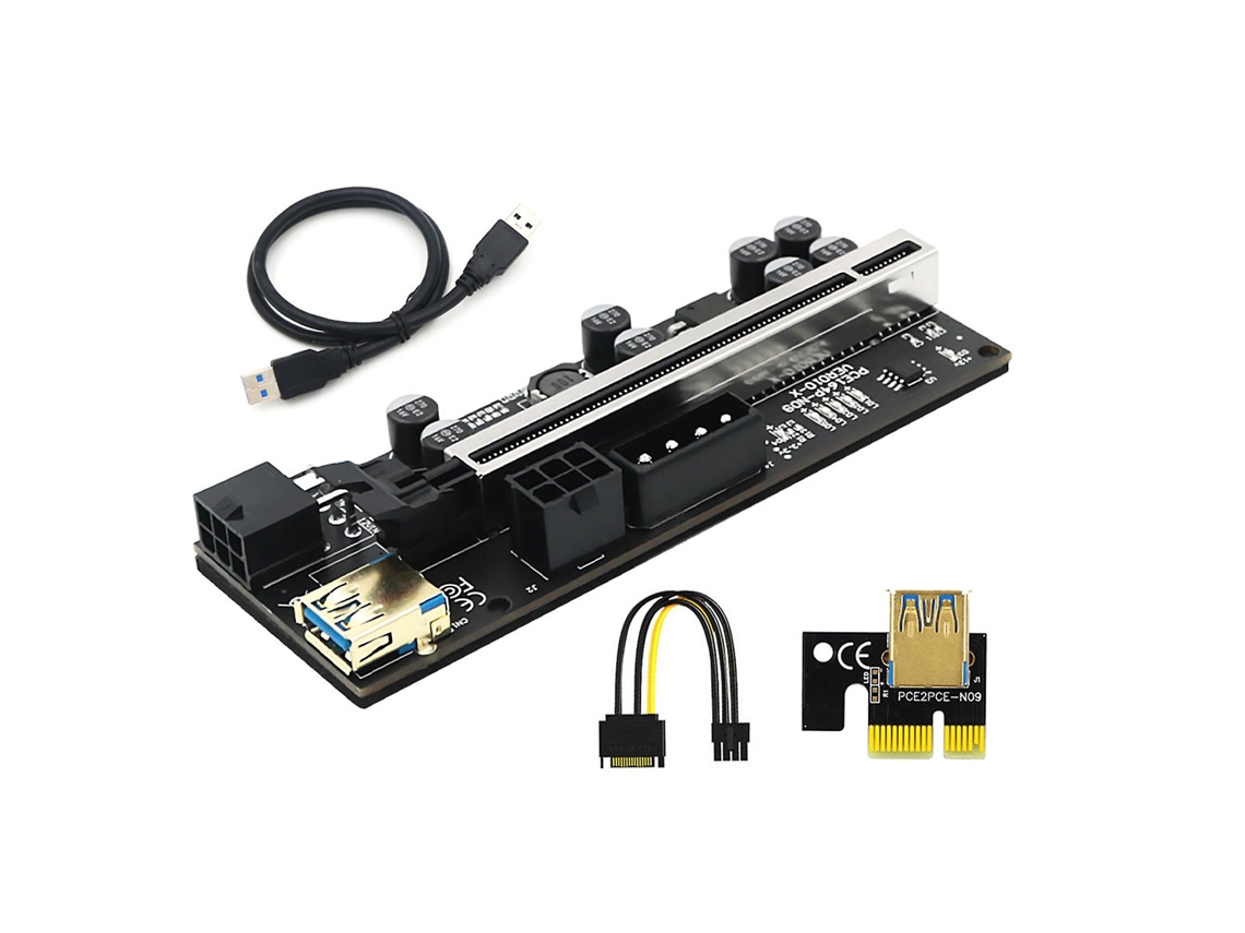 Pci-e Riser Ver010x Profissional Para Express 1x 4x 8x 16x Extensor Pci E Usb Rise