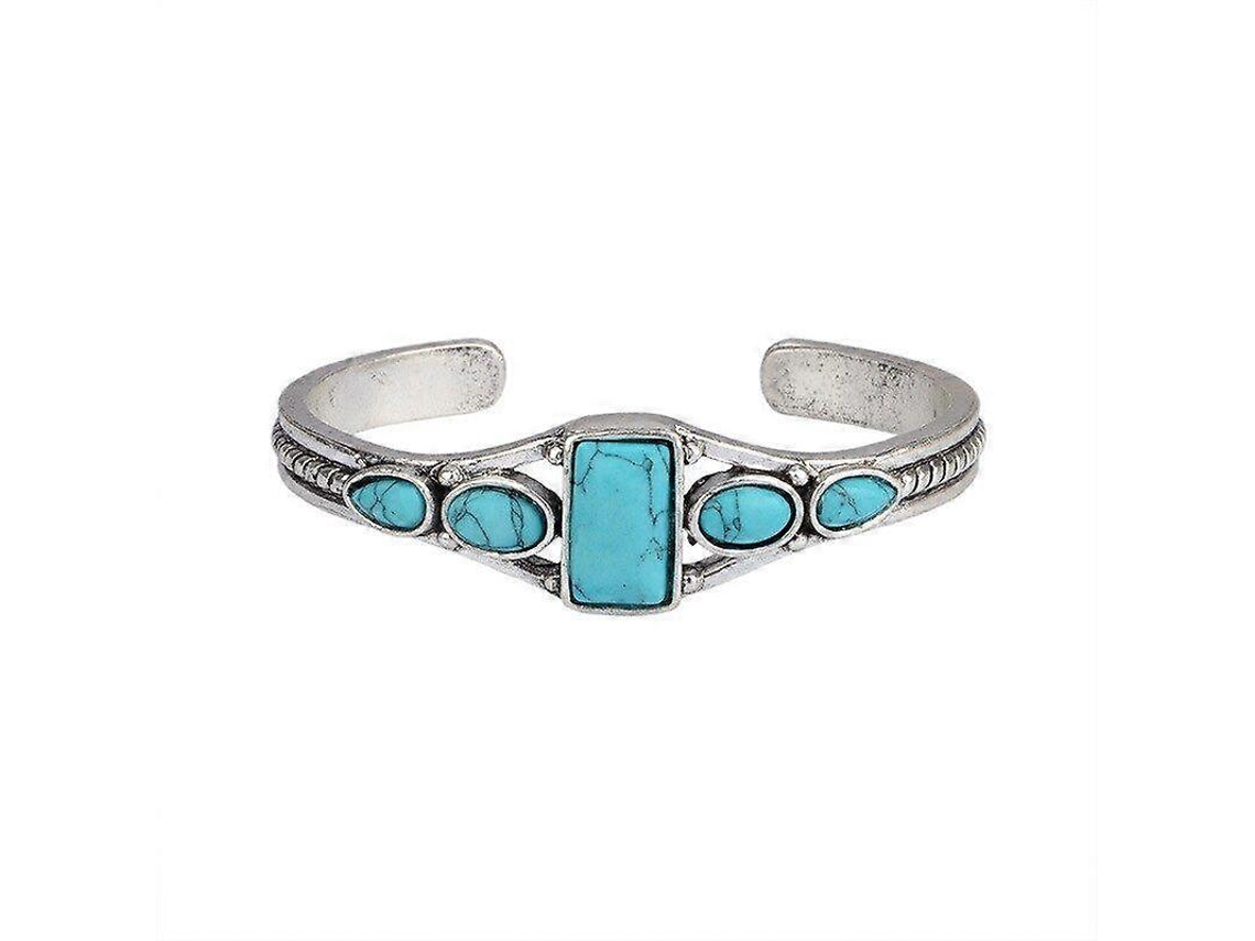 Pulseira Vintage De Turquesa Com Pedra Natural Nostalgia88