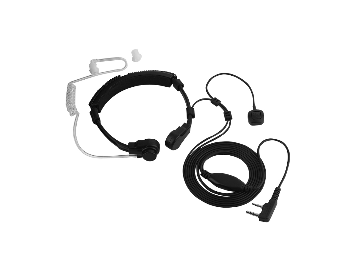 Aetheria fone de Ouvido Laríngeo com Ptt de Dedo para Baofeng Uv 5r Bf 888s, Design Ergonômico e Isolamento de Ruído