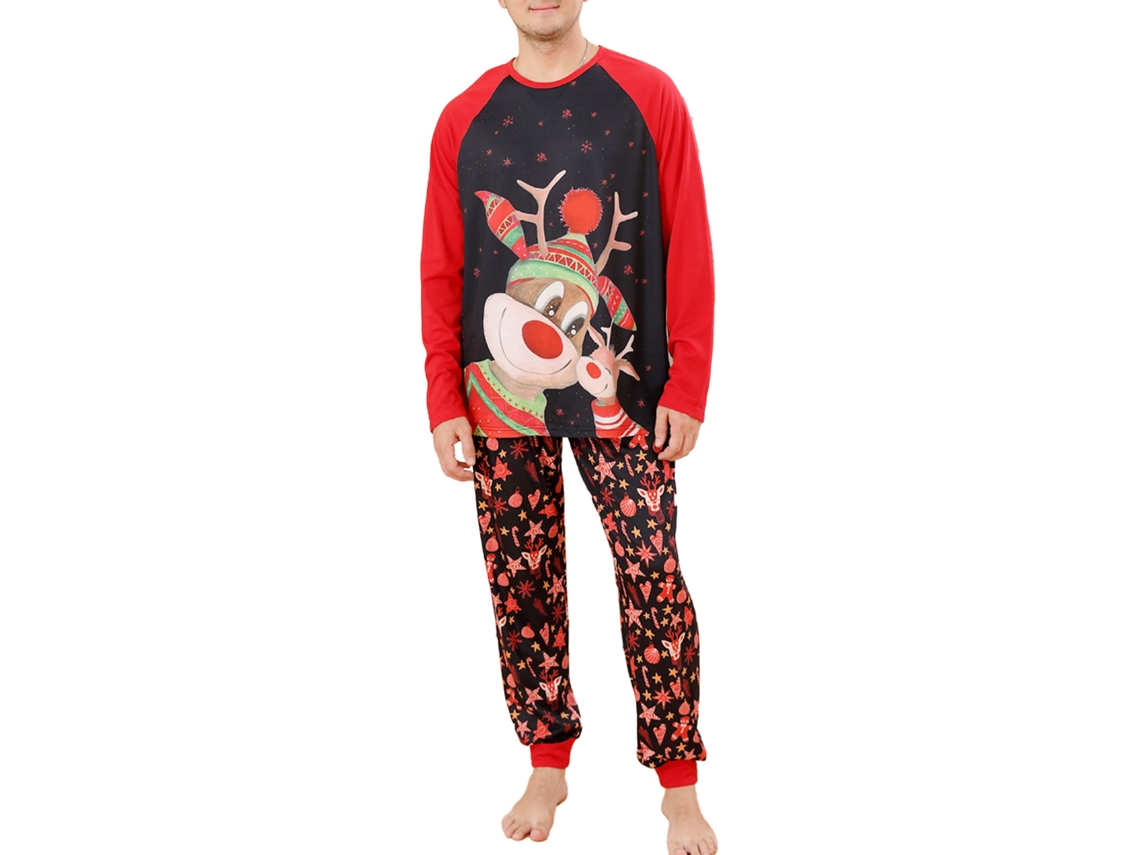 Pijama De Natal Vermelho Com Floco De Neve E Capuz Para Bebé 9-12m | Laxiscreed