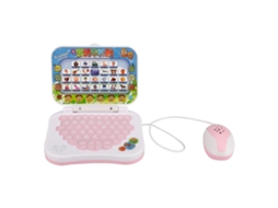 Pequeno laptop portátil para crianças, resistente a quedas e impactos, bilíngue (chinês e inglês) para aprendizado.