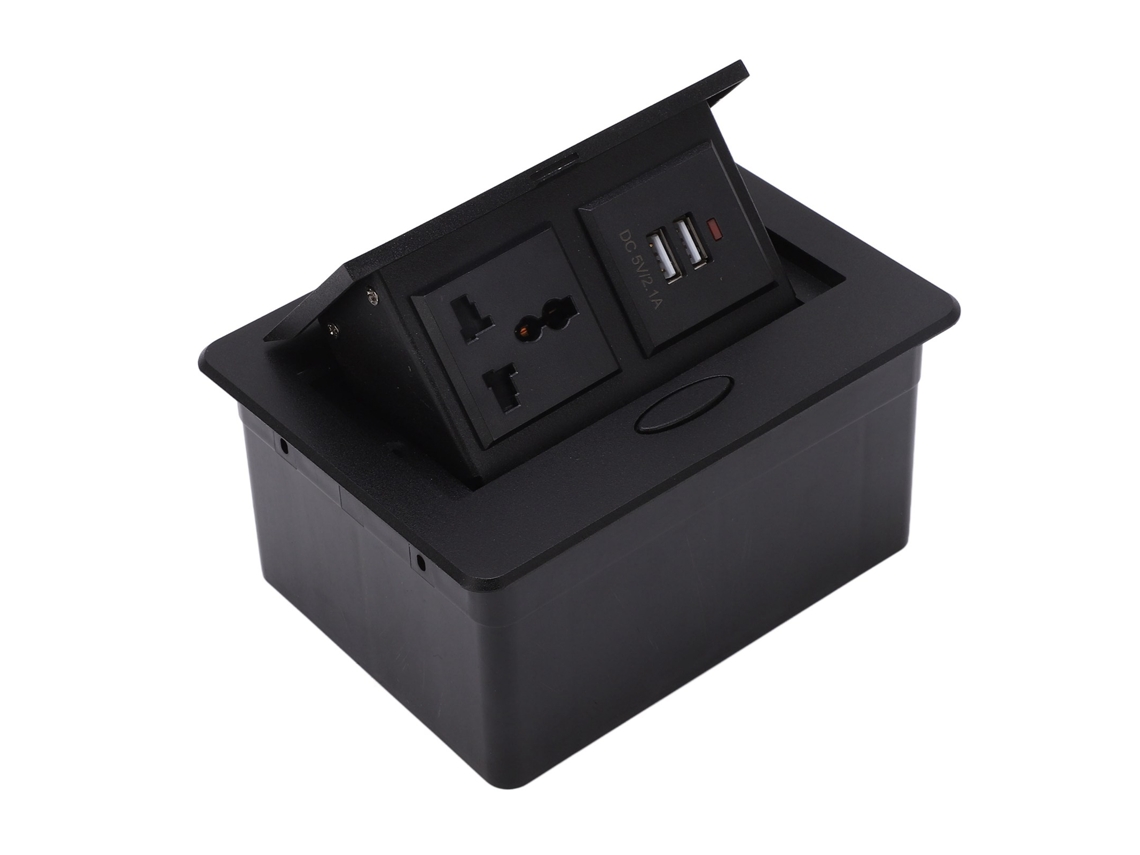 Tomada De Mesa Oculta Com 2 Portas Usb E 250v