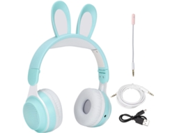 Fones De Ouvido Cocoarm Dobráveis Em Formato Coelho, Sem Fio, Com Bluetooth, Luz Led, Arco De Cabeça Ajustável, 12 Horas