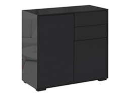 Armário Multifuncional Para Casa E Escritório Com 2 Gavetas E 2 Armários, Abertura Por Pressão, 79 X 36 X 74 Cm, Com Estrutura Resistente E Durável,