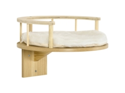 Cama de Parede com Borda e Almofada Carvalho 34x34x11cm