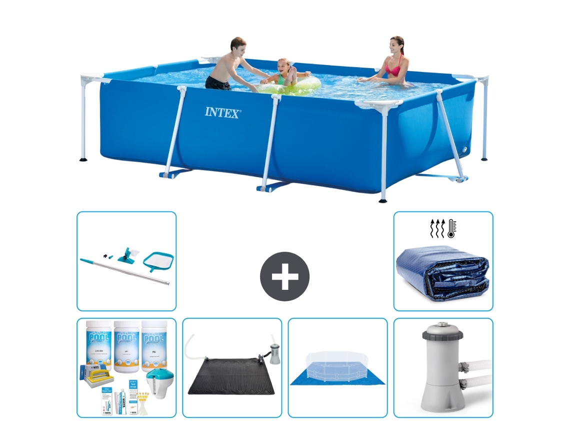 Intex Piscina Com Estrutura Retangular - 300x200x75 Cm - 7-peças S20051